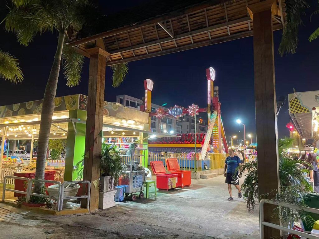 Phnom Penh amusement park near the Mekong River